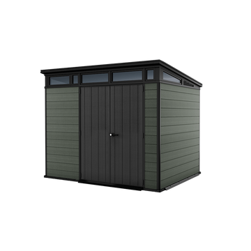Keter 9x 7 Cortina Heavy Duty Plastic Pent Shed – Dark Green