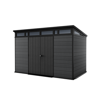 Keter 11x 7 Cortina Heavy Duty Plastic Pent Shed – Dark Grey
