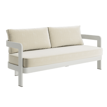 N3 Stone Three Seater Sofa Pearl Herringbone
