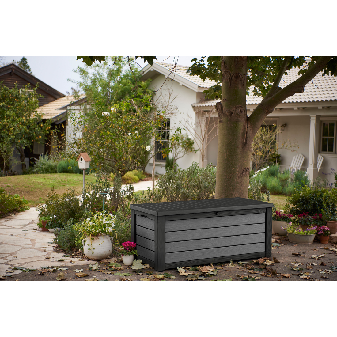 Keter 570 Litre Brushed Storage Box in Dark Brown