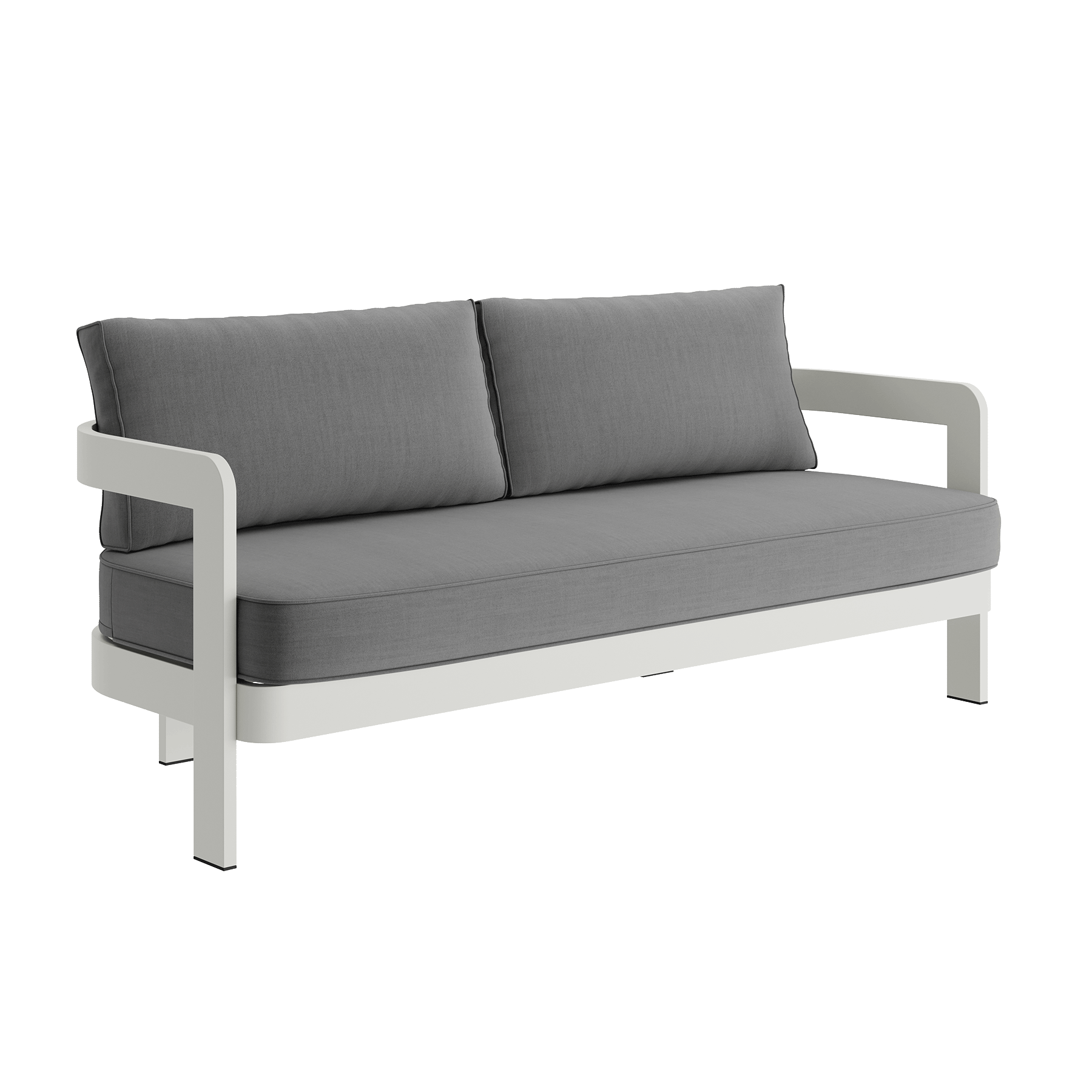 N3 Stone Three Seater Sofa Smoke Weave