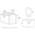 Keter 7.5’x11′ Premier Heavy Duty Plastic Shed – Grey-oakleysgardenmachine- Free shipping